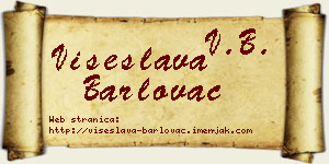 Višeslava Barlovac vizit kartica